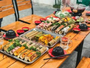 quán đồ nướng tre trăm đốt